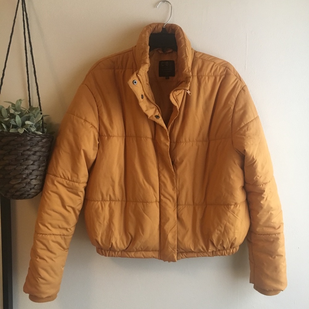 Cotton On mustard puffer jacket